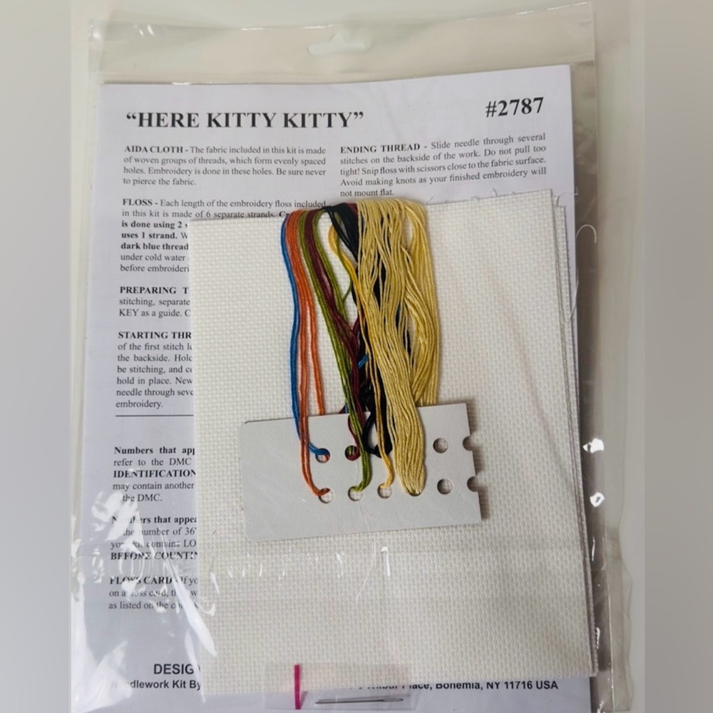 Design Works Cat-Themed Cross Stitch Kit - Multicolor